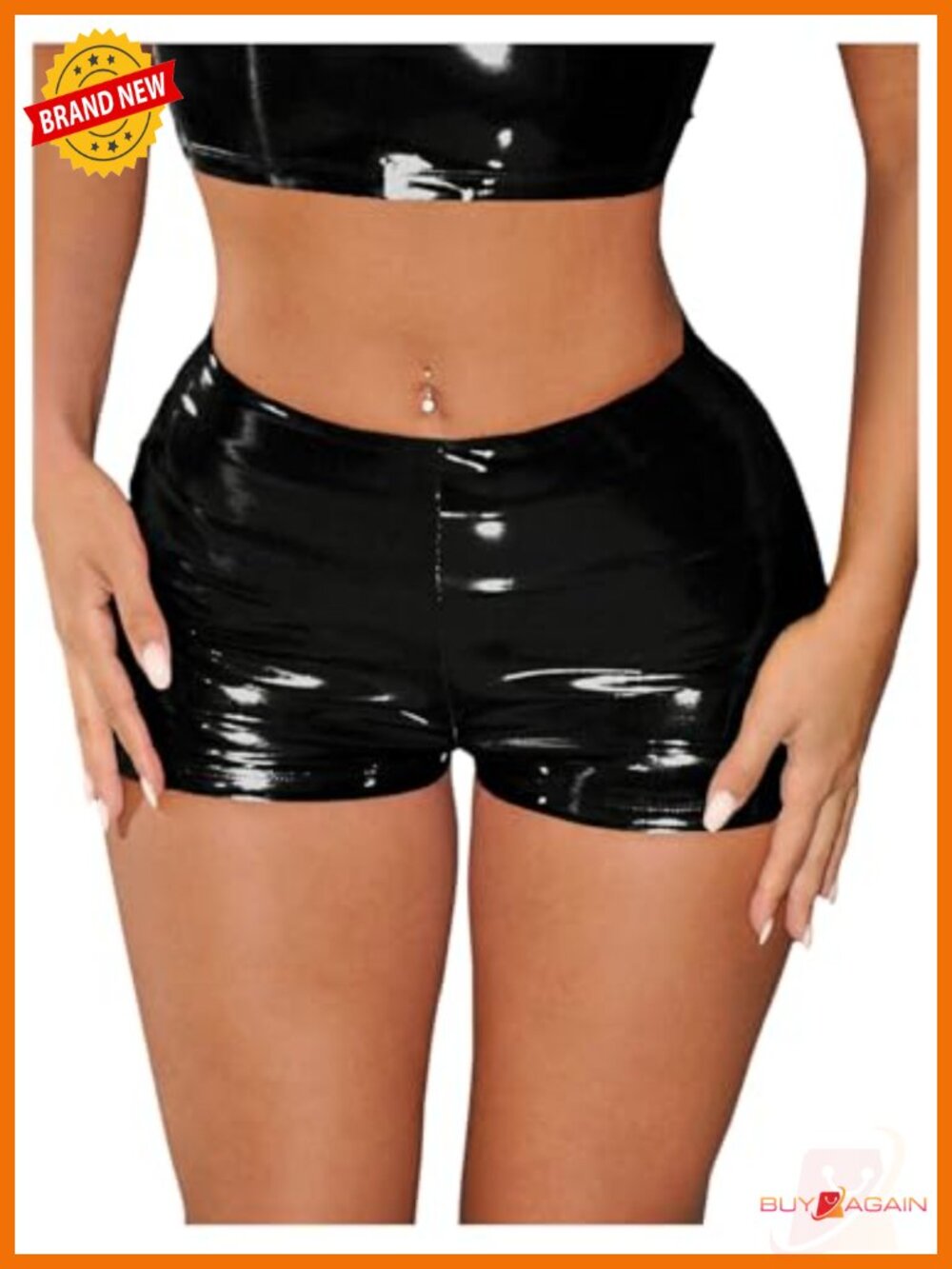 Y2K PU Leather Micro Shorts Low Rise Sexy Hot Pants Party Club Festival Outfits